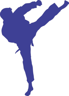 Martial Arts Taekwondo Silhouette Clean Stencil Svg Vector, Free Vectors File